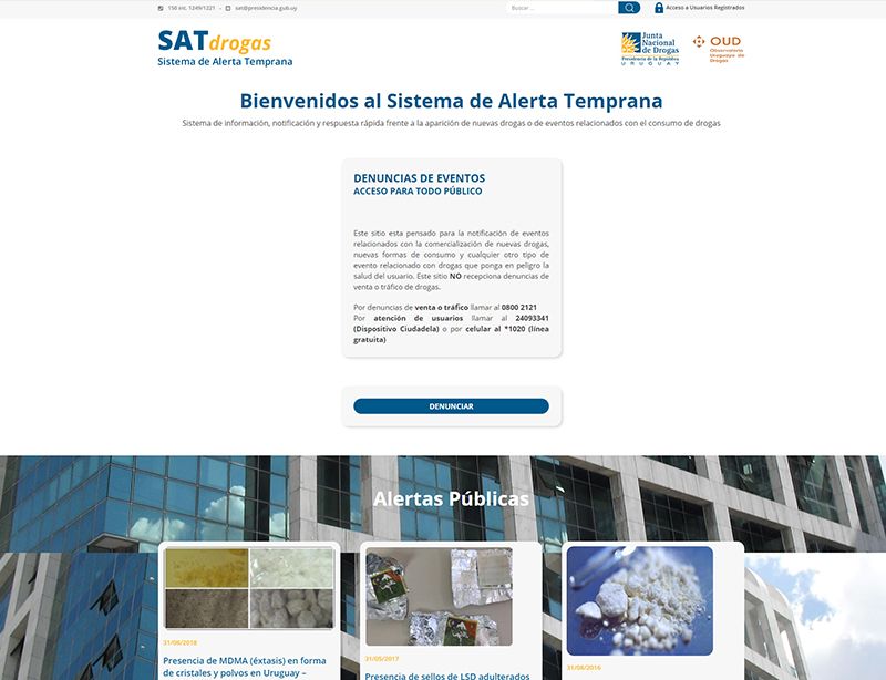Sat Drogas - Sistema de Alerta Temprana